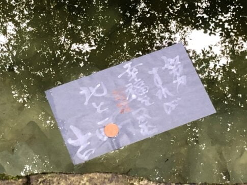 八重垣神社｜鏡の池に浮かぶ占い紙